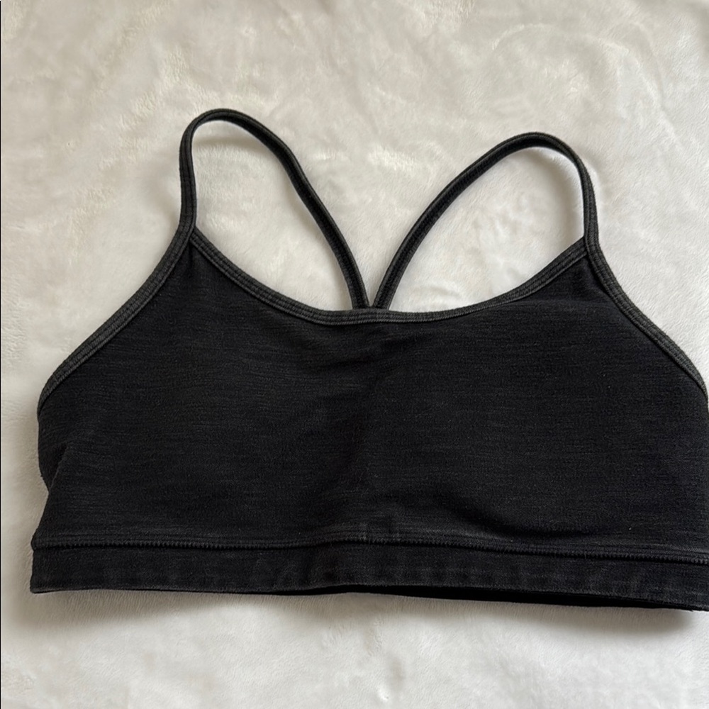 Lululemon Flow Y Denim/Black Women's Sports Bra Size6